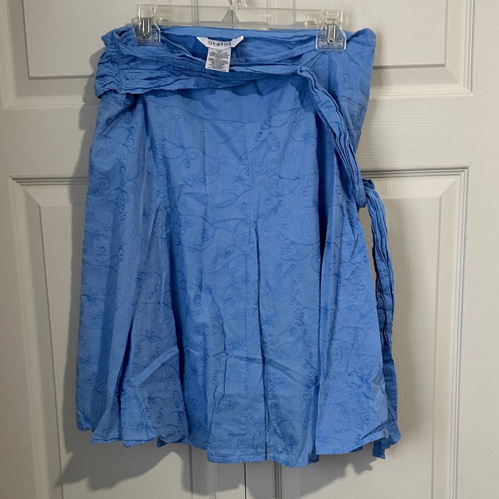 George Light Blue A-Line Skirt size 14 lined